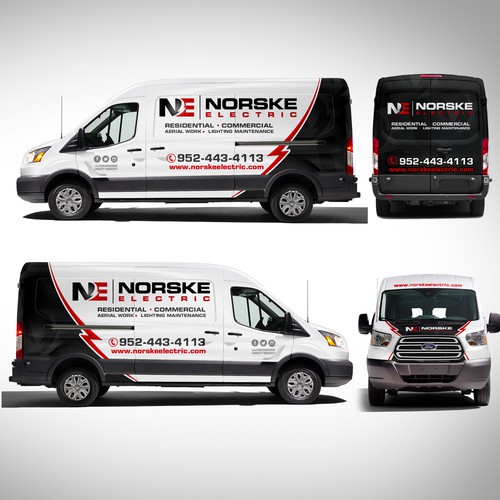 Van Wrap for Electrical Company - Logos and Specs attached! Design by J.Chaushev