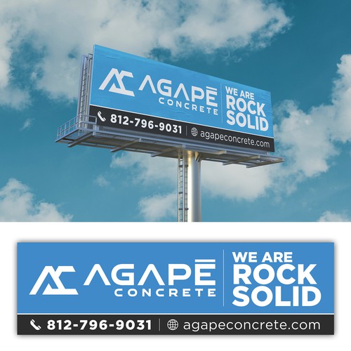 AN AMAZING CONCRETE COMPANY BILLBOARD NEEDED Aprox 14’ tall and 48’ wide Design by Besties