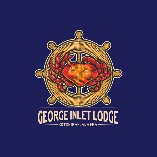 Design a logo for Tours of Alaska's George Inlet followed by a crab meal Design by lorreelcreative