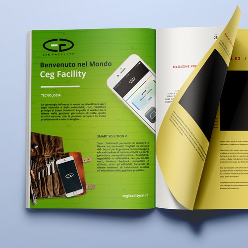 Page for a Trade Magazine of Facility Management services (IFMA Italia) Design por Alex Díaz