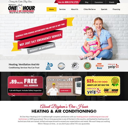 Modern Website For Heating And Air Conditioning Company Web Page Design Contest 99designs