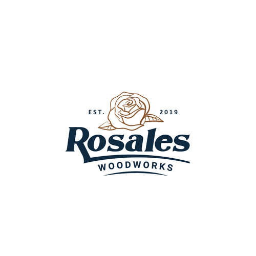 Rose - Outline - Wordmark Logo Design by Sam.D