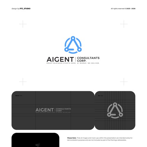 AI Agent Company: Appealing to small to medium sized businesses. Design by FF3