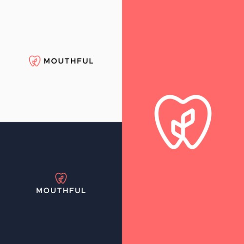 Strong, spunky yet clean logo for mouthful-ontwerp door theseventen