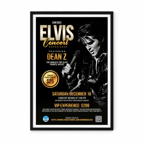 Creative Elvis Tribute Concert Experience Poster Needed! Design by vsardju