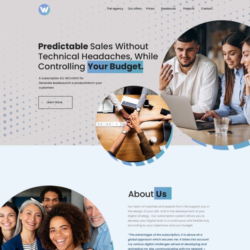 Web page design contest entry by MercClass