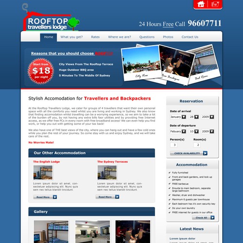Backpacker website needs a fresh look Design by SawCyber