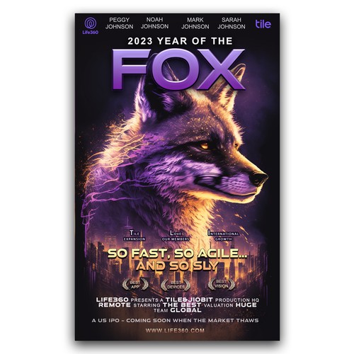 Life360 2023 Year of the Fox Poster Design by GloriaSánchezArtist