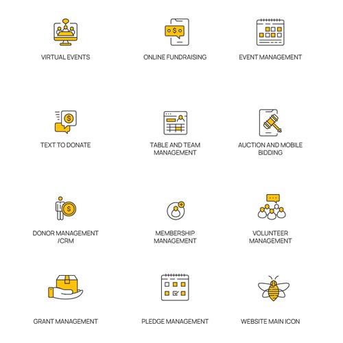 Website Caption Icon and functional illustrations Design by Angga Ramadan