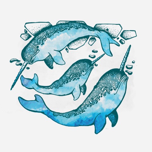 Narwhal artwork design Design by marbona