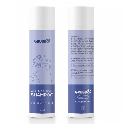 Design label for dog shampoo Design by intanamir