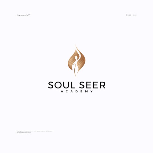 Streamlined ‘iconic’ logo for a spiritual development academy. Design by FF3 ˢᵗᵘᵈⁱᵒ