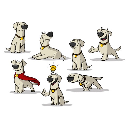 Collaboration team needs a fun mascot design of a Labrador dog Design by Kristina Atlagić
