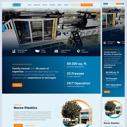 Designs | Modern New Website for Plastic Injection Molding Factory ...