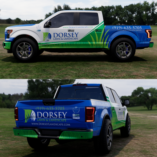 Lawn Care Truck Wrap Design - Ford F150 Crew Cab Design by TANSA ART