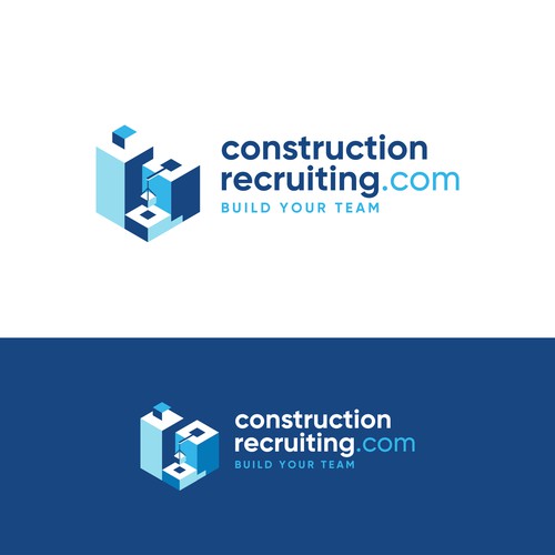 constructionrecruiting.com logo to appeal to construction companies who need to find great talent Design by Lyna™