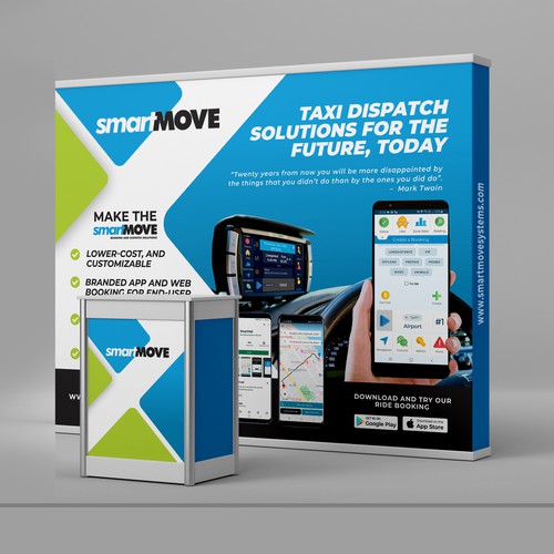 Design a modern and striking conference booth display Design by BIG_BRAIN_AX