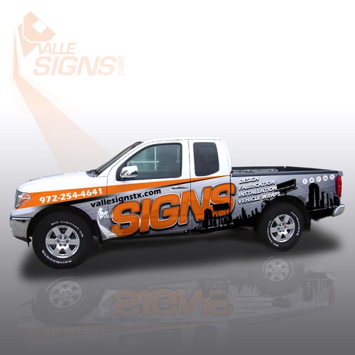 Create Professional and modern looking Partial vehicle wrap for Sign Company Design by Zlaja_Z