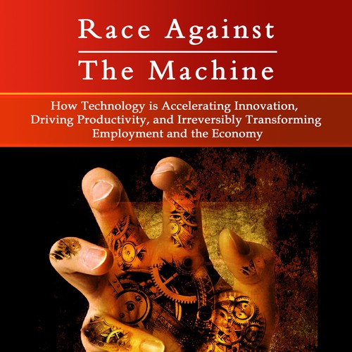 Create a cover for the book "Race Against the Machine" Diseño de Malik Anas