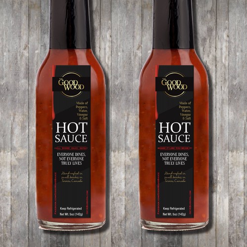Bottle label for gourmet hot sauce -- a whole new approach to hot sauce marketing Design by OrangeCrush
