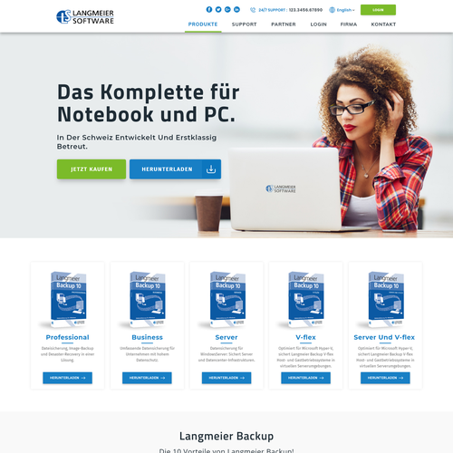 Redesign a Site for a Backup Software Design by Creative Selection
