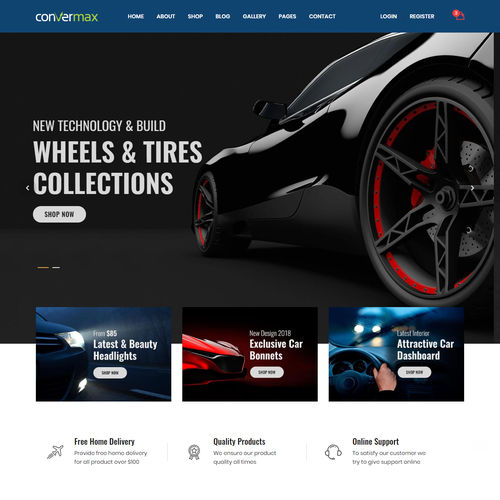 Design a Woocommerce theme for auto parts store Design by Jahangir444