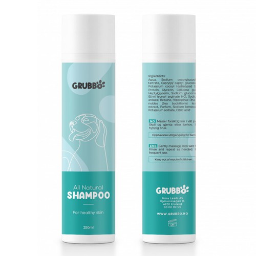 Design label for dog shampoo Design réalisé par intanamir