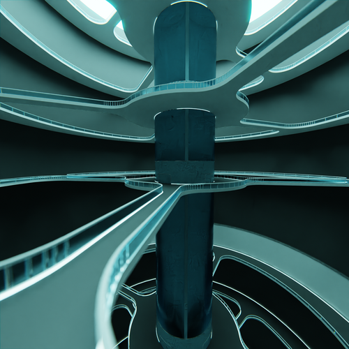 3-D rendering of an arcology Design by AKrender