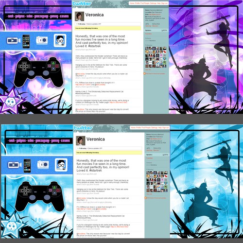 Twitter Background for Veronica Belmont Ontwerp door caanan02