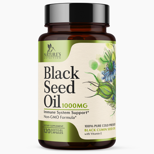 Natural Black Seed Oil Design Needed for Nature's Nutrition Design by Encephalon™