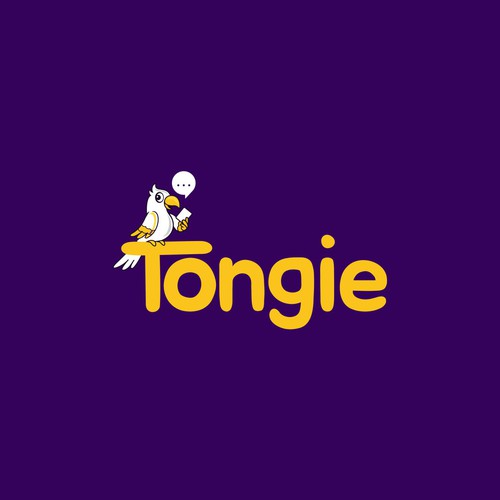 Design di Design Tongie's brand which is an A.I. boosted, language teaching mobile app di Logood.id