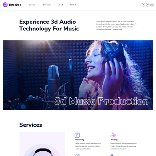 Design a website for a music production company... Design réalisé par Obizzy