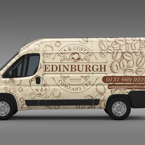 Design a show stopping Van Wrap for Edinburgh Tea and Coffee Co. Design by aricaturrash