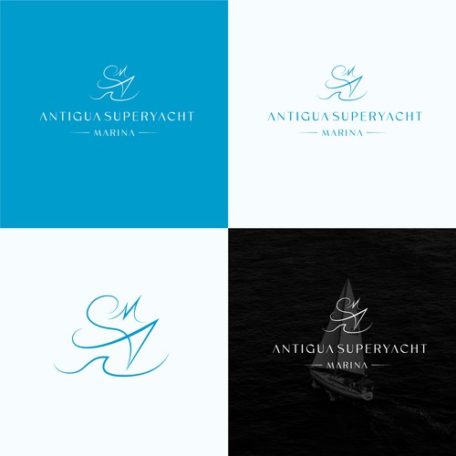 Logo for Antigua Superyacht Marina Design by Dig Dip Design ™