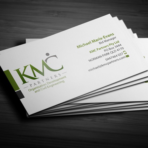 KMC Partners Business Card Design Design by AYG design