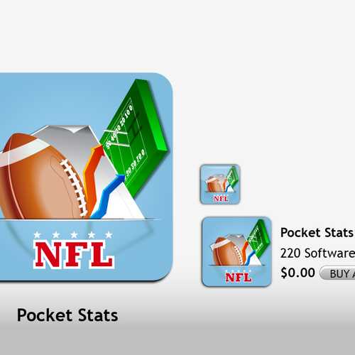 NFL themed iPhone app:  Launch icon, and loading screen Design by frankbrox