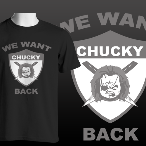 Oakland raiders nfl - we want chucky back t shirt