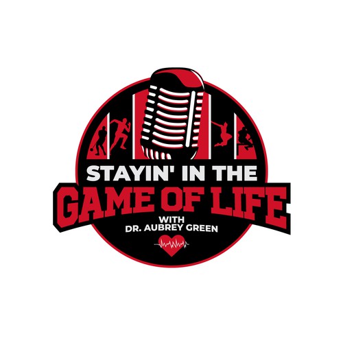 Design Design the logo for a new podcast launching soon featuring a sports dr in life convos w/ professional athletes di Black-Pepper