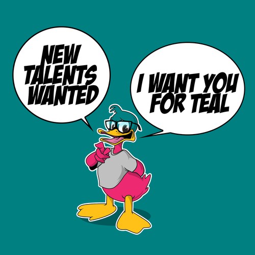 Illustration of a cool and not childish duck for a part of our Website (png) Design by Judgestorm