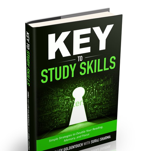Design a book cover for "The Key to Study Skills:  Simple Strategies to Double Your Reading, Memory, and Focus" book Diseño de praveen007