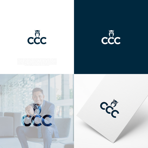 Business service logo with owl symbol Design by Tuerto