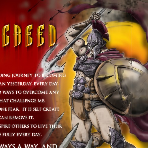 My Creed - Spartan Warrior Diseño de Rocket Roj