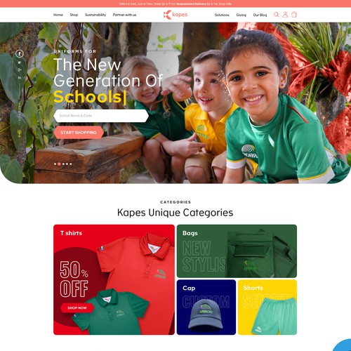 Designs | Allbirds but for school uniforms! | Web page design contest