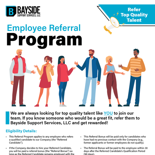 Design need a flier to announce awesome employee referral program target demo young tech support agents por Coffey Graphics