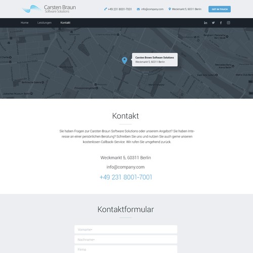 Proposta di design per un contest della categoria Design di sito web realizzata da LouisDesign