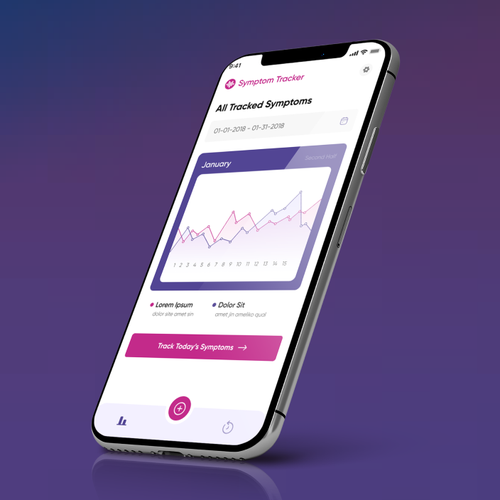 Symptom Tracker App Design by keen.graphic