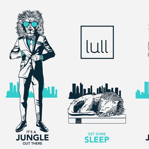 Illustrate an Awesome Urban Jungle onto Our Lull Mattress Box! Design por ANDREAS STUDIO