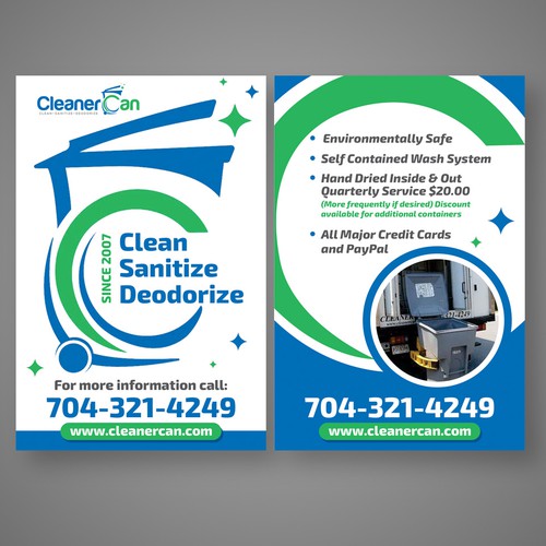 Design a Promotional Flyer for Our Trash Can Cleaning Business Réalisé par Dzhafir