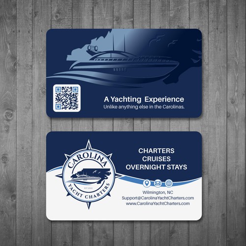 Carolina Yacht Charters Business Card Design by Tcmenk