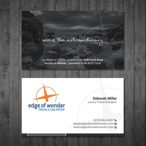 Create a card that exudes the awesomeness of luxury adventure travel Design by Tcmenk